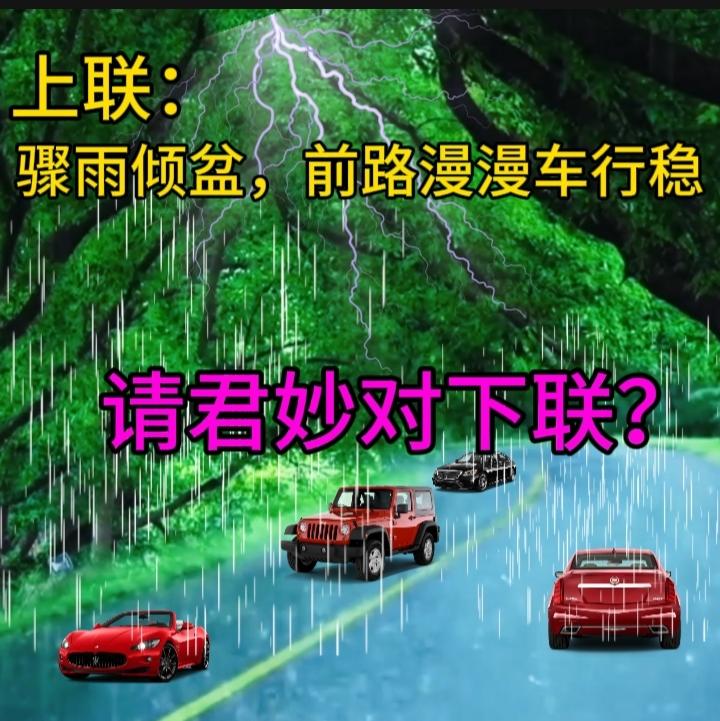 上联：风风雨雨风雨同路，期待下联下联：岁岁年年岁月如歌