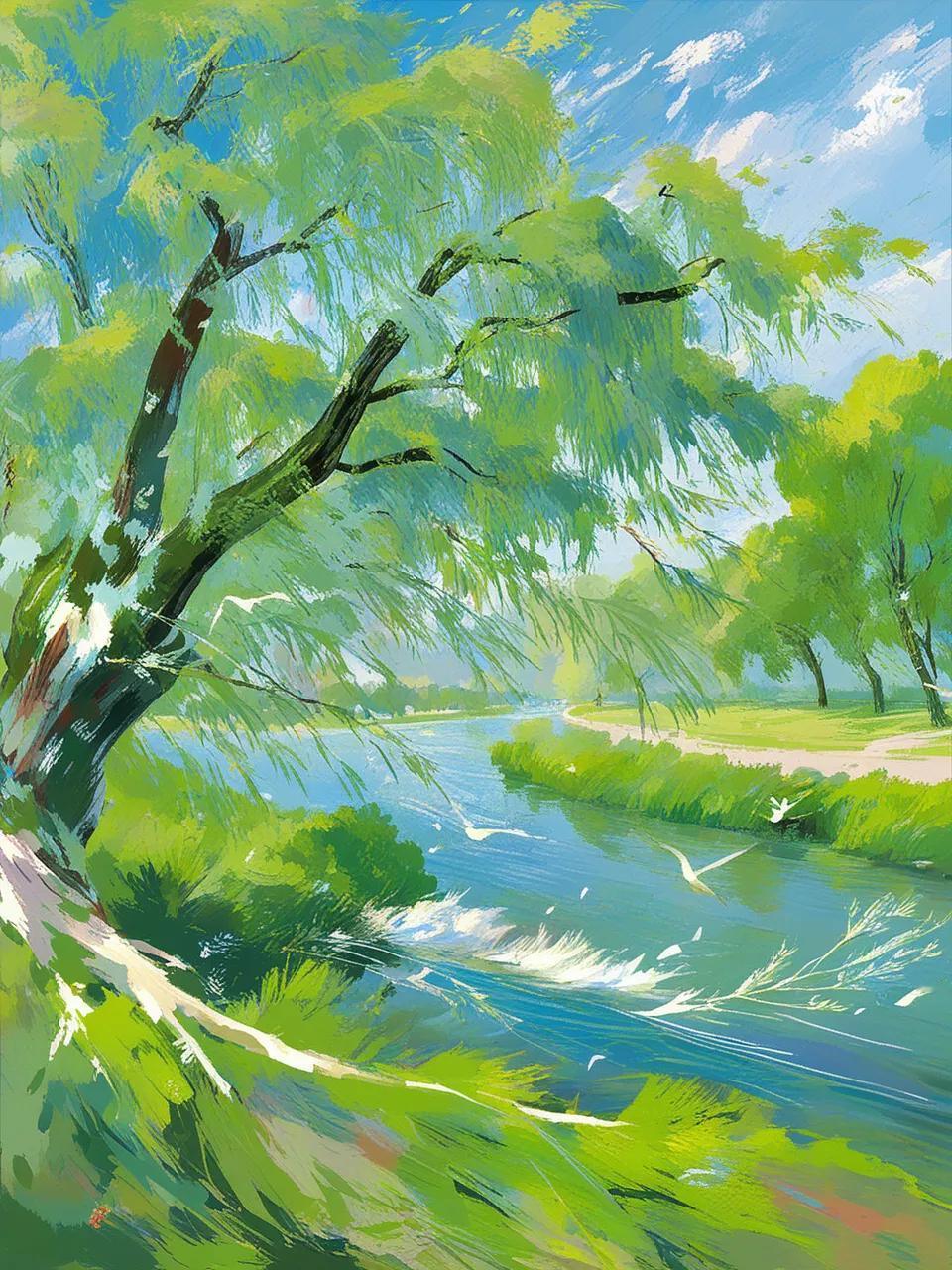 #上联：雨打花枝颤，求下联：…？#风吹柳絮飞#秀出你的上下联# #文彩飞扬对下联