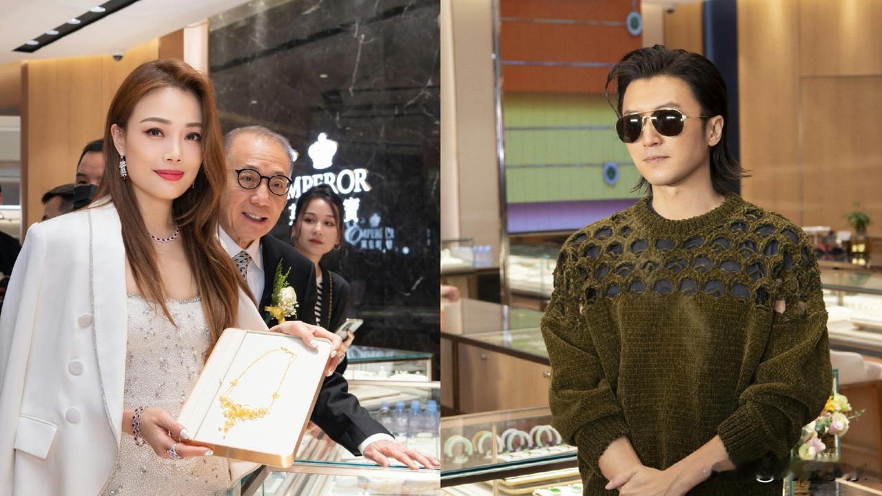 杨受成携天王天后出席新店剪彩劲难得，容祖儿用9秒9扫珠宝给妈妈！
「英皇珠宝」上