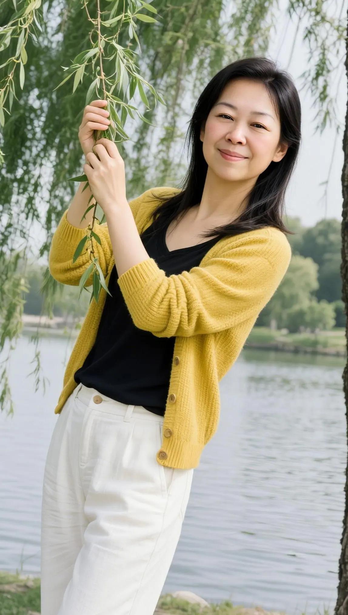 AI湖畔清新照 ai创作 原来我也可以这么美变装秀