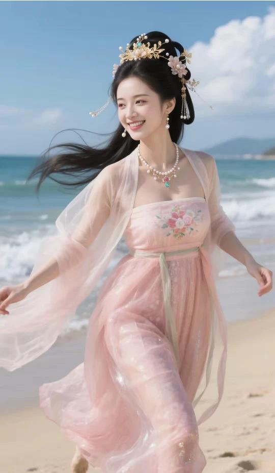 回眸一笑百媚生，
六宫粉黛无颜色。
沉鱼落雁闭羞花，
秀色可餐韵天成。