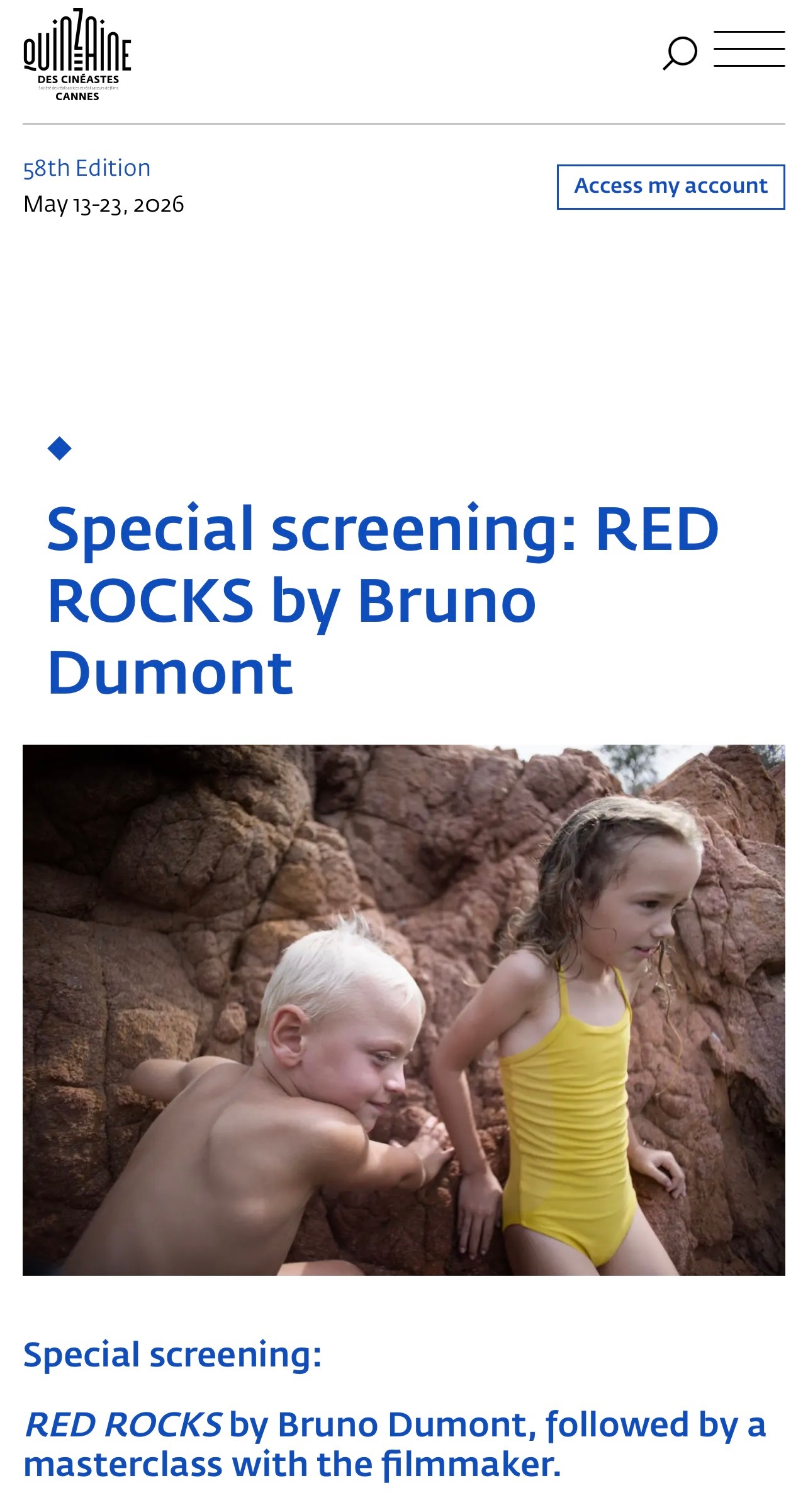 第79届戛纳电影节平行单元节第58届导演双周单元今日官宣补录片单，布鲁诺·杜蒙执