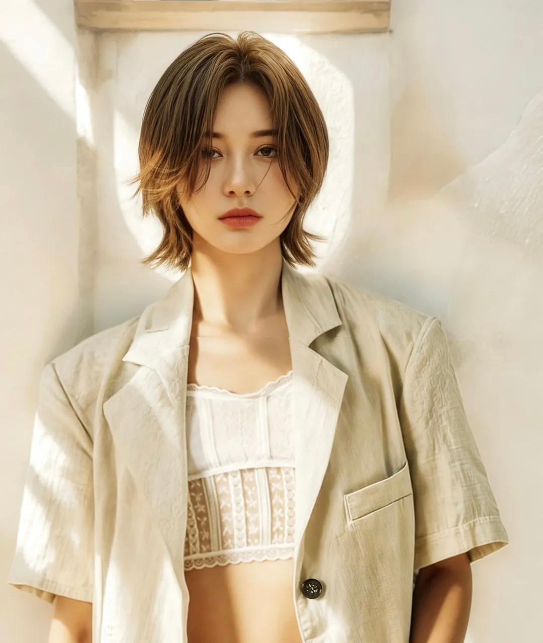 短发女生，精气神女人怎样穿搭，更有高级感