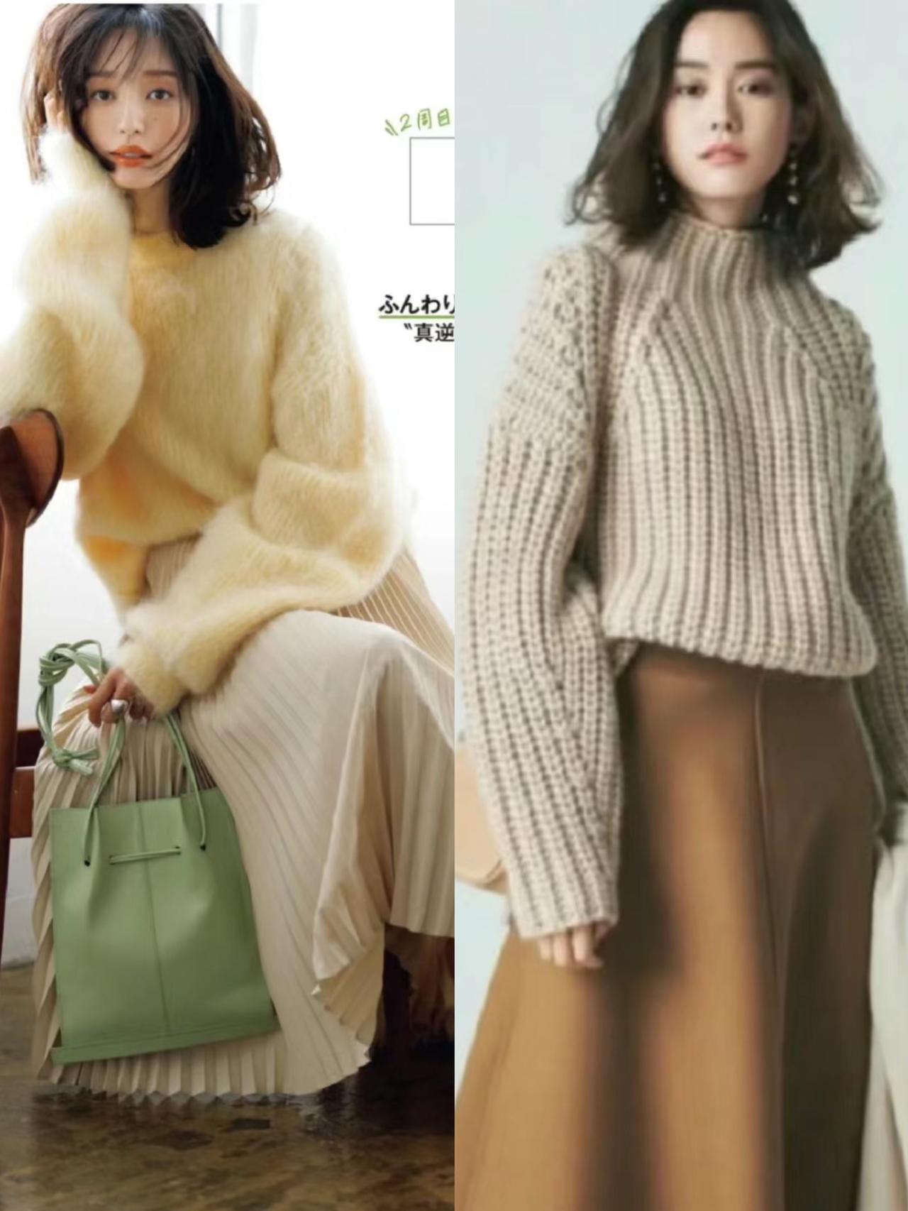 突然发现：今秋毛衣流行“大一号”，温柔慵懒还特别的显瘦
毛衣流行大一号，更加包容