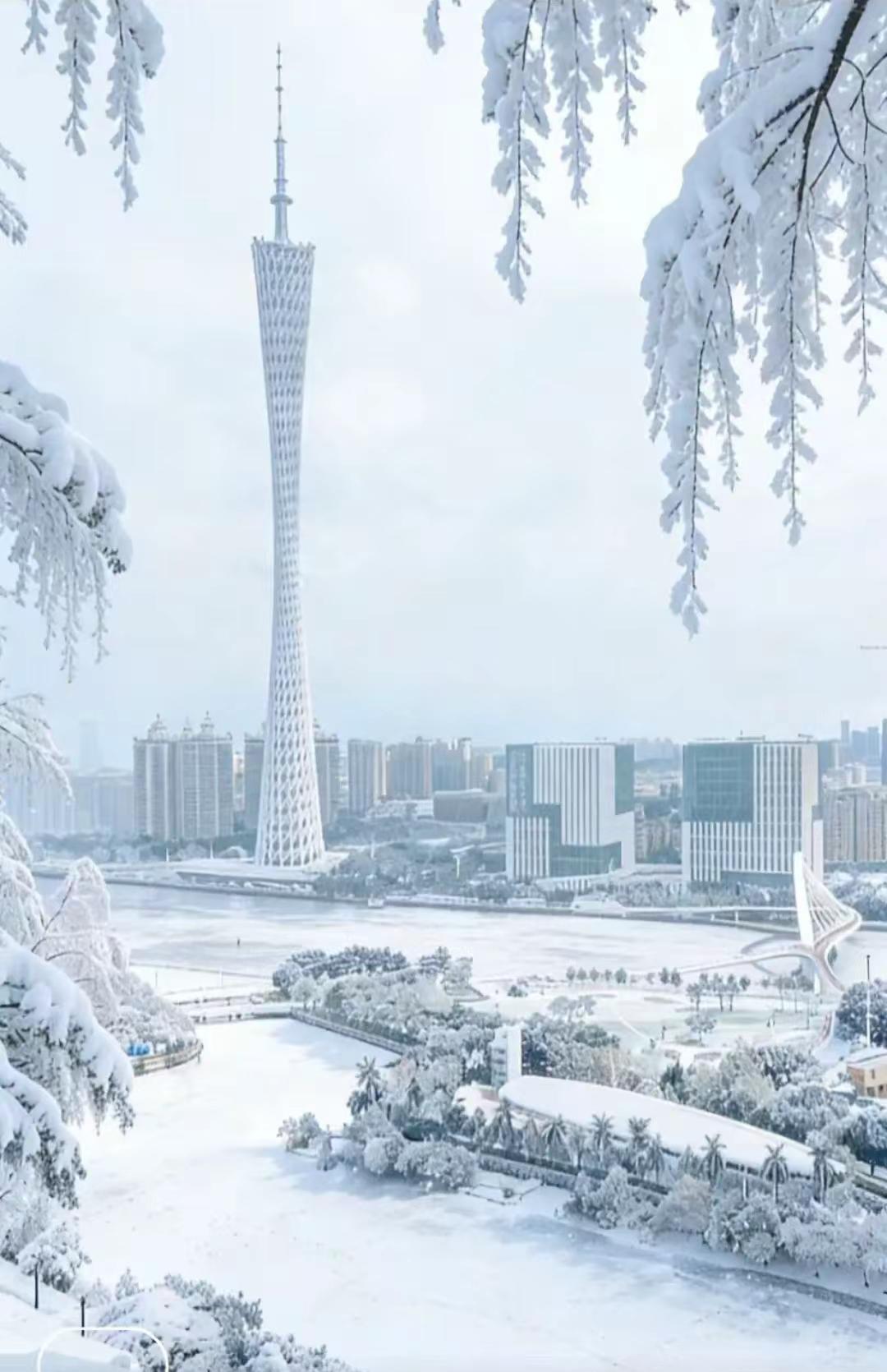 如果广州在下雪❄️大街小巷拥挤的人潮！