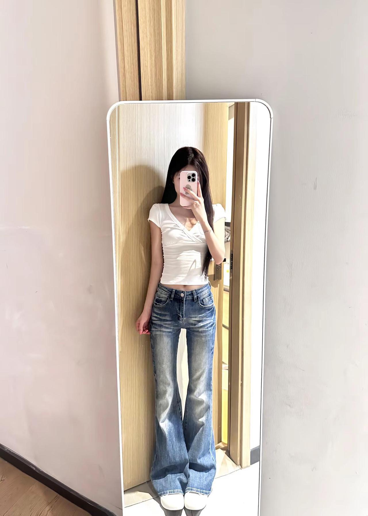 158 80｜喜欢这套。休闲穿搭 牛仔裤 小个子穿搭