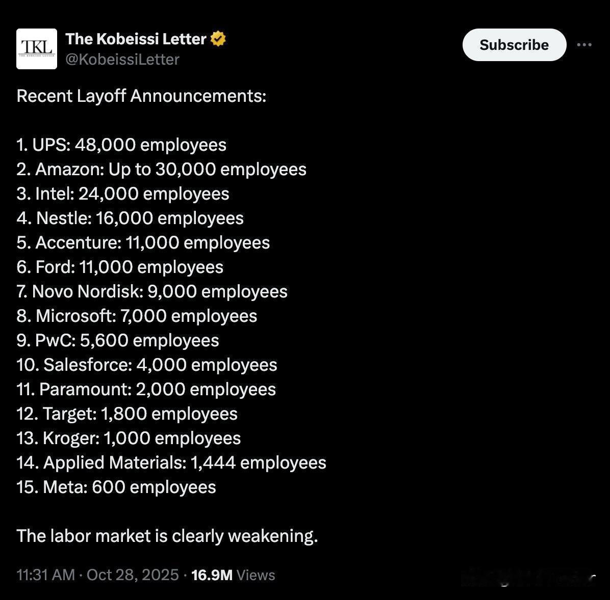 这波裁员潮的背后，其实藏着两个截然不同的故事，而不是一个。

一方面，像亚马逊 