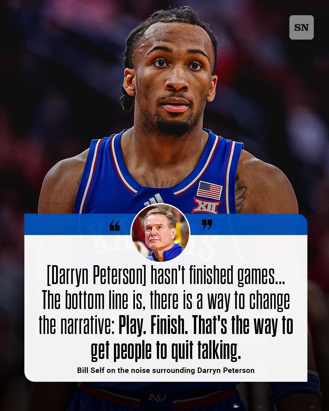 面对明星球员达林·彼得森因伤病或疾病缺席比赛、提前离场所引发的舆论批评，堪萨斯大