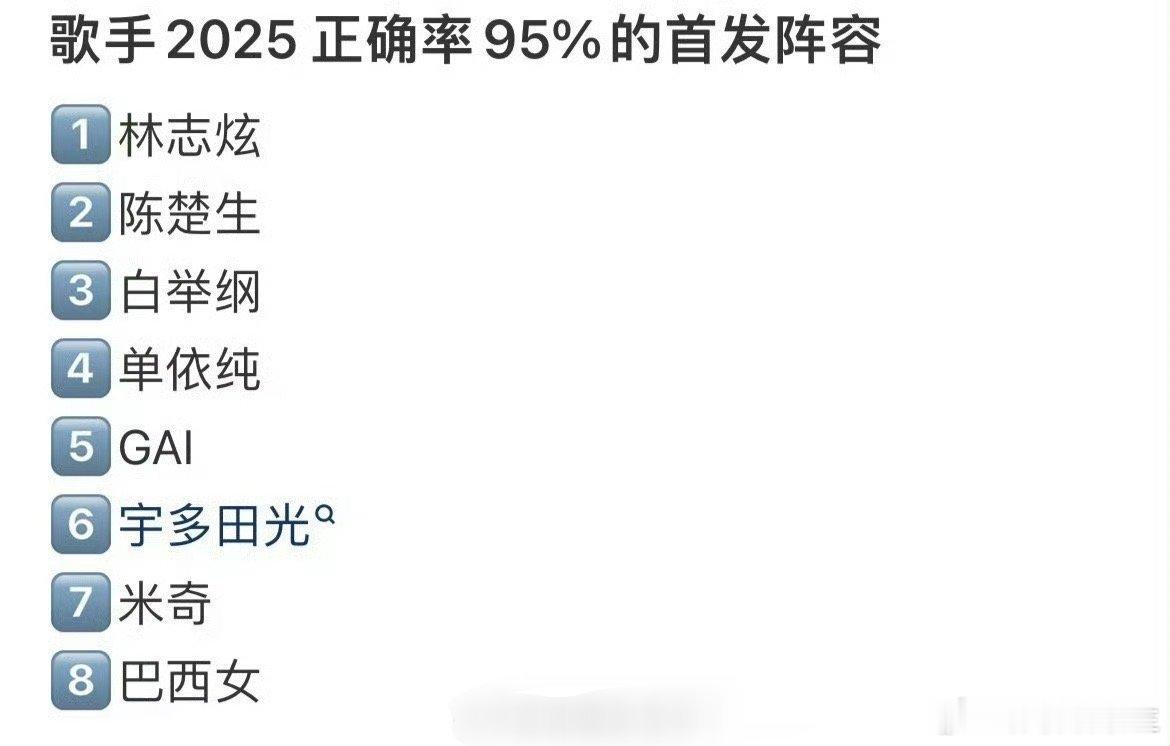 歌手2025阵容 首发阵容，大家期待吗？ ​​​林志炫  陈楚生  白举纲  单