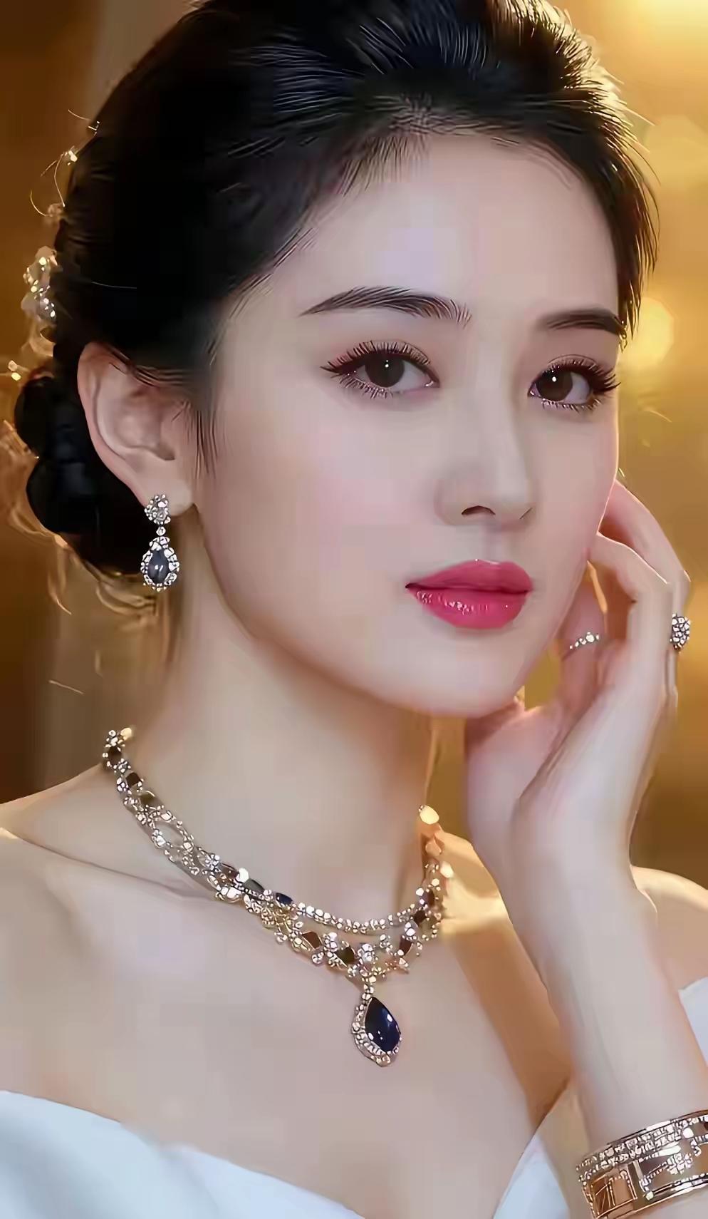 漂亮美人，珠光宝气