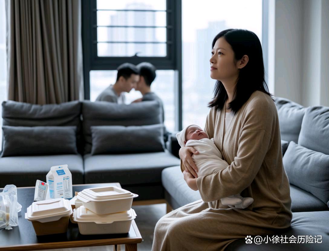 上海一女子坐月子三餐都靠着外卖解决，在孩子满月当天，女子却当着全家人的面宣布离婚