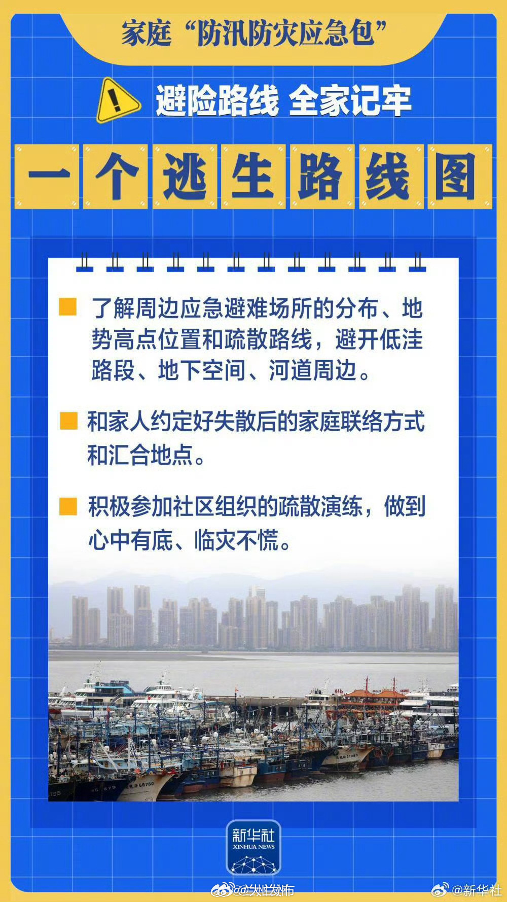 【周知~请查收这份家庭防汛防灾应急包】今年入汛以来，我国强降雨过程多，时空分布不
