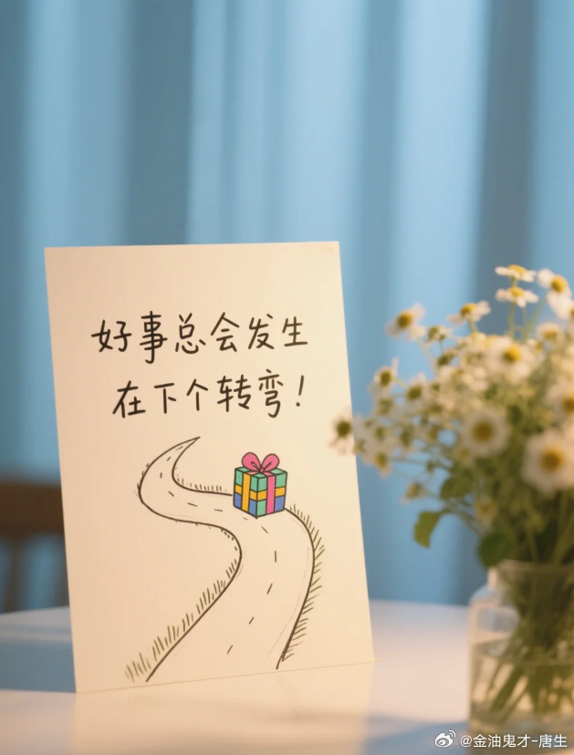 新的一天到来了，或许你感到彷徨，但要坚信，总会有些惊喜，在不远处等你，勇敢前行总