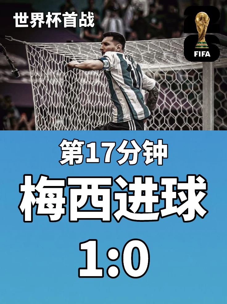 17分钟，梅西共进2球！其中1球越位！