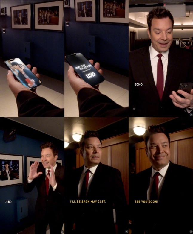 【edaily】[防弹少年团金硕珍时隔6个月再次出演《Jimmy Fallon 