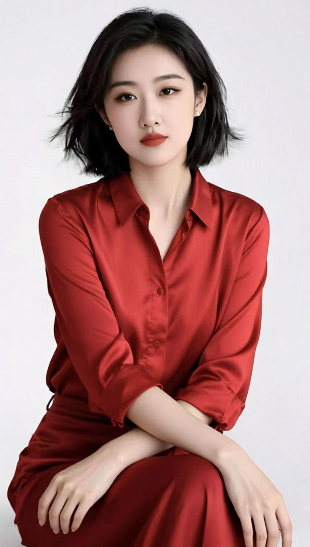 AI酒红质感写真 抖音ai创作