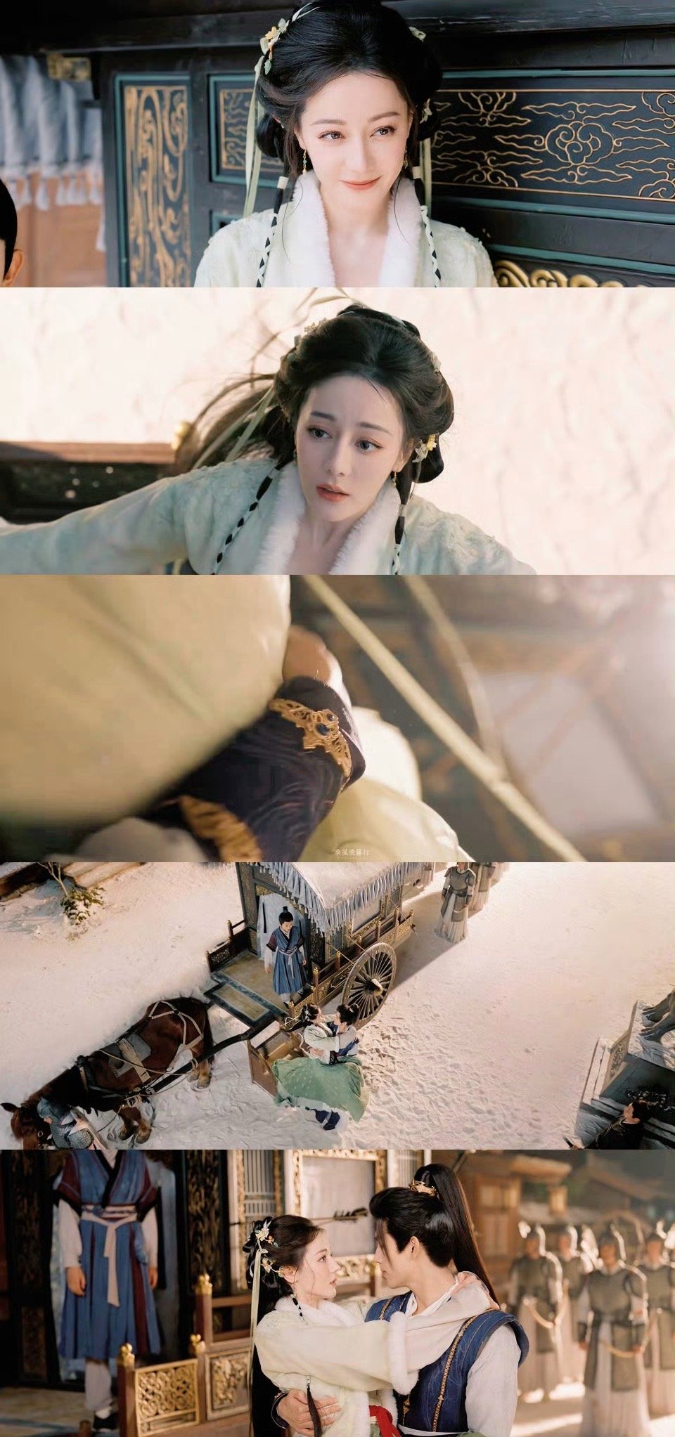 陈飞宇新剧骗不了迪丽热巴的原因迪丽热巴红衣白发、陈飞宇银甲戎装，白日提灯同框，冷