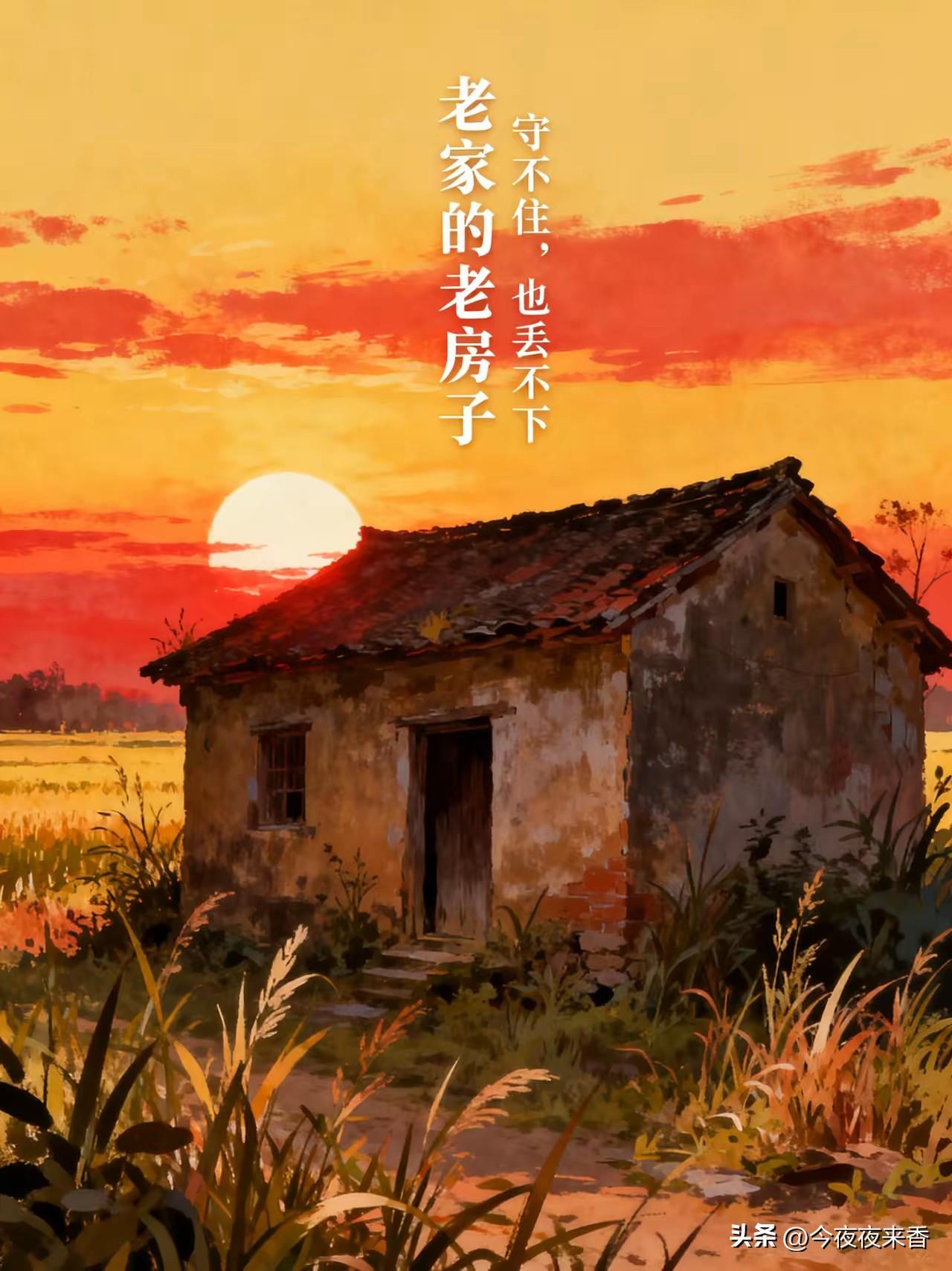 一个很残酷的社会现实：只要你在城里买了房，稳定工作了。你农村老家的房子，就会变得