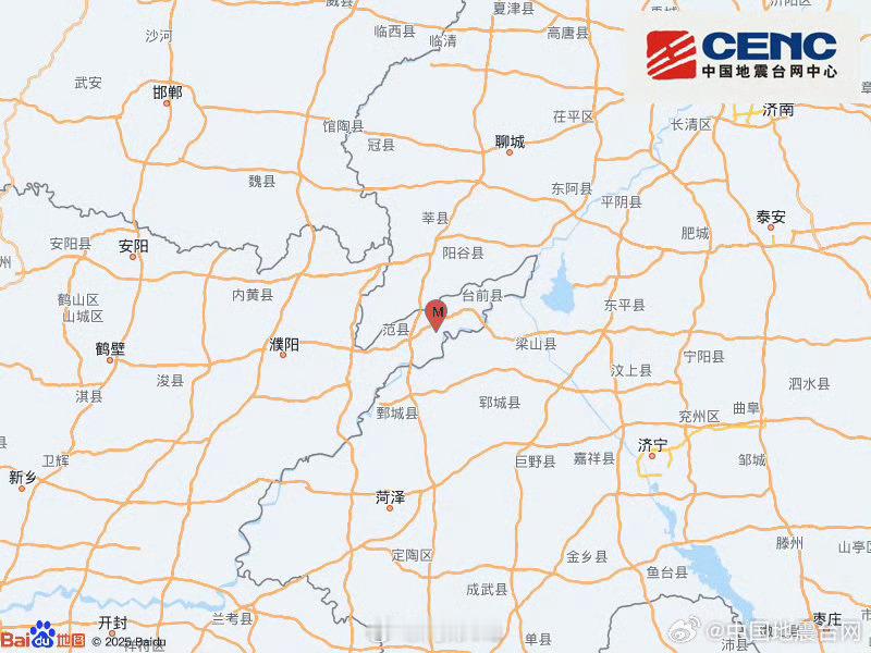 河南濮阳地震地震快讯中国地震台网正式测定：08月20日11时00分在河南濮阳市范