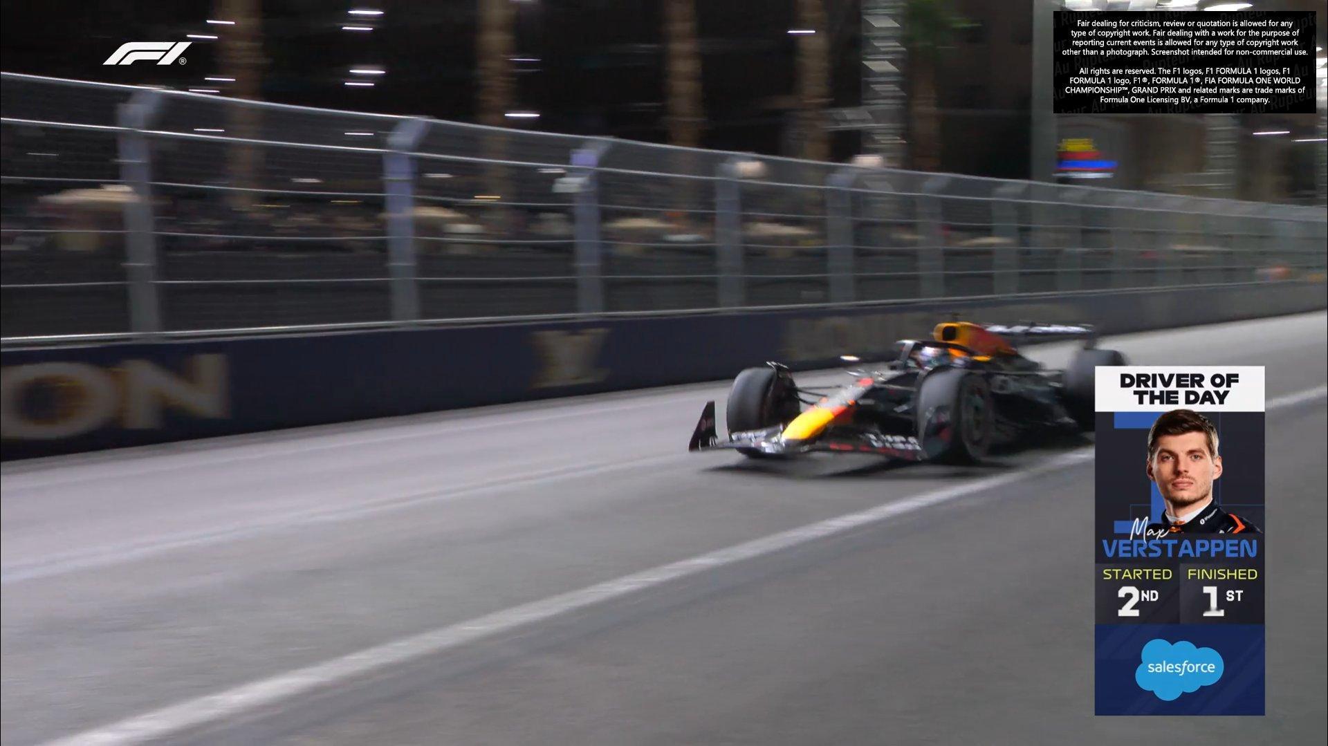 今日最佳车手 - 马克斯·维斯塔潘 