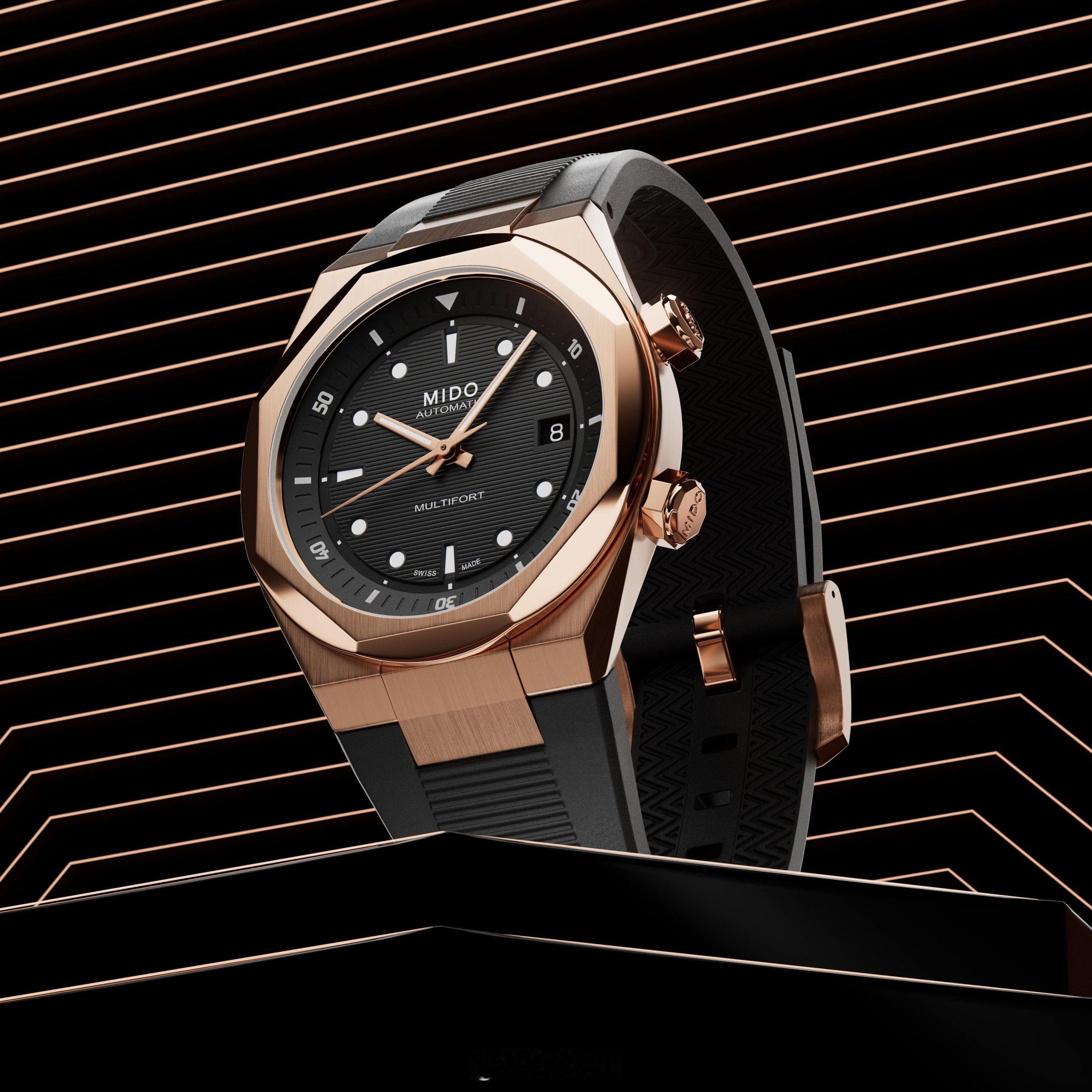 Mido Multifort 8 Two Crowns Rose Gold PV