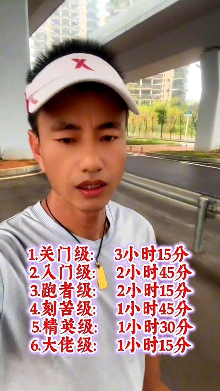 半马跑完了，腿还哆嗦呢，就有人把一张“等级表”甩我脸上了。
说你是什么入门级、刻