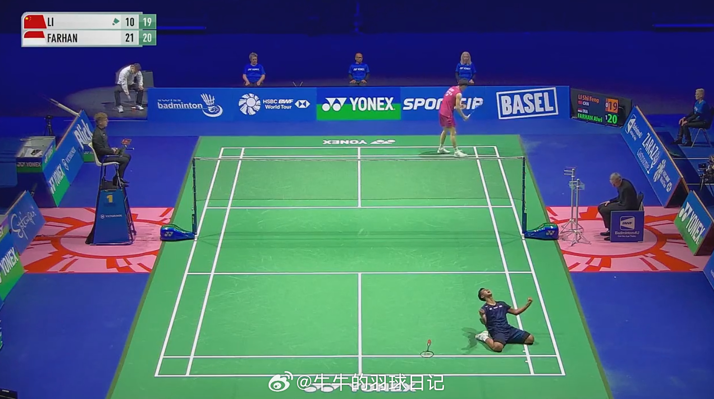 男单 半决赛 李诗沣(1) 10-21 19-21 法汉(6)辛苦了！！2026