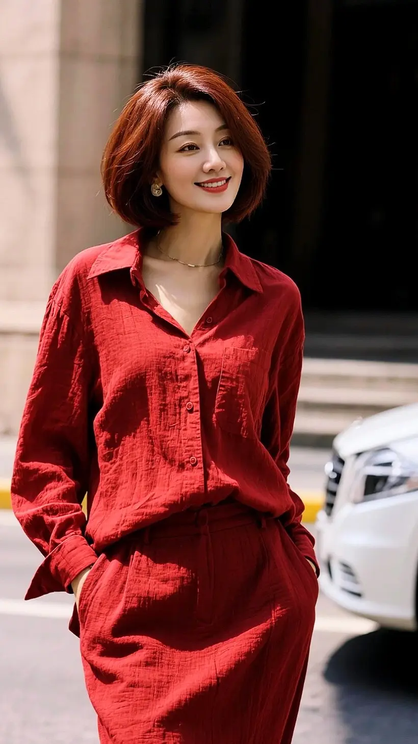 复古氛围感自拍