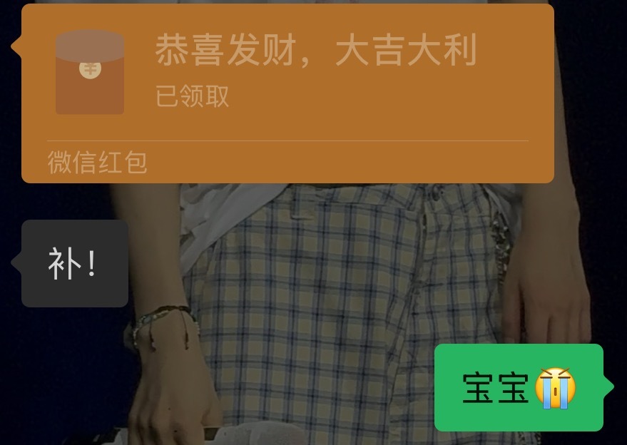 我女神宝宝给我发的新年包包