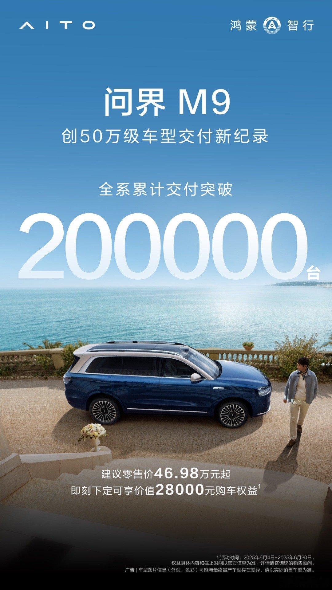 刚拍完这车的大五座版本，就收到累计交付破20万的海报这个价位卖这么好的还有其他选
