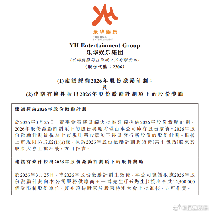 【王一博未持股乐华】 王一博在企查查上无乐华股份据乐华娱乐25日公开的董事会函件