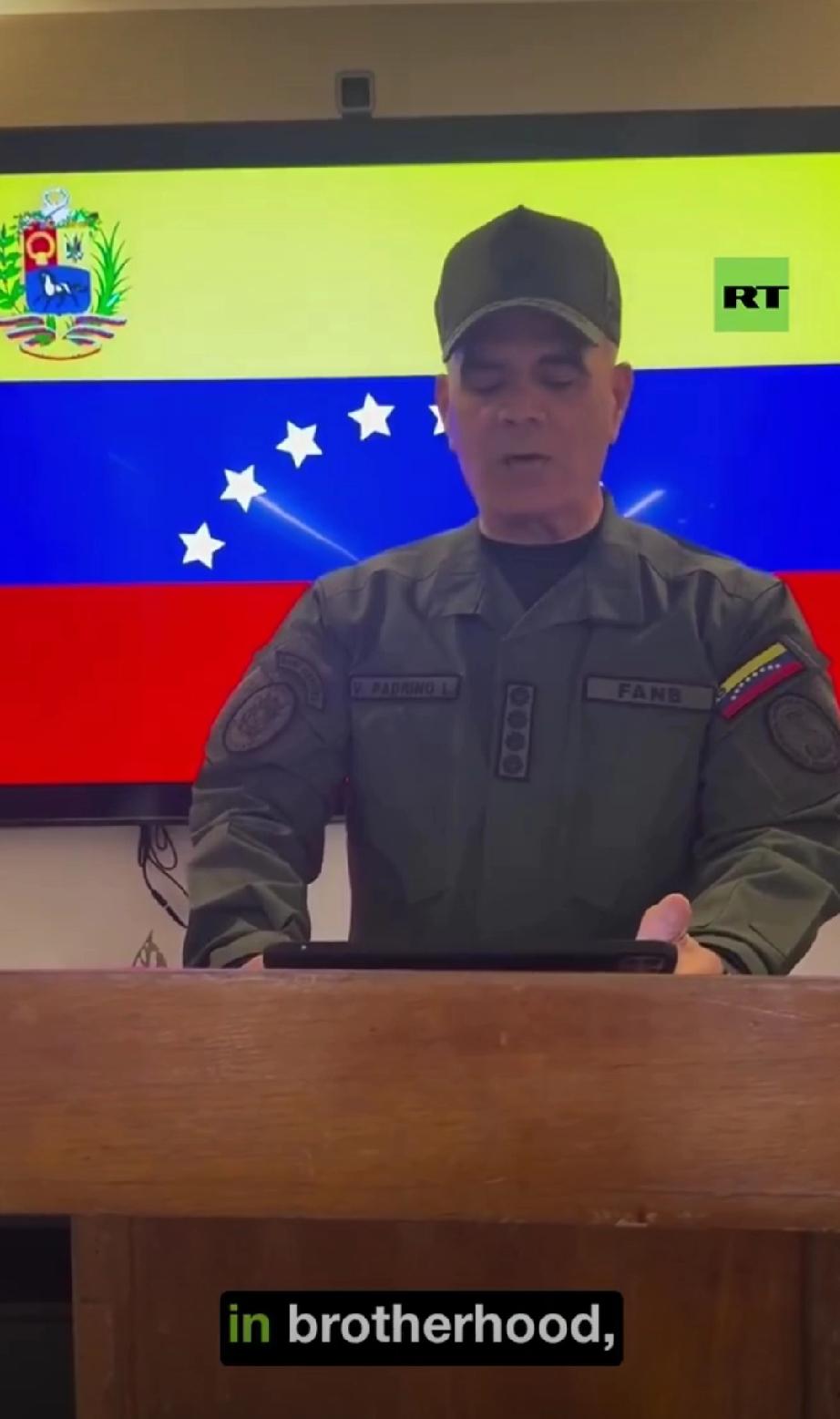 马杜罗的国防部长称委内瑞拉军队已全面部署：“让我们不要屈服于敌人试图散播的恐慌情