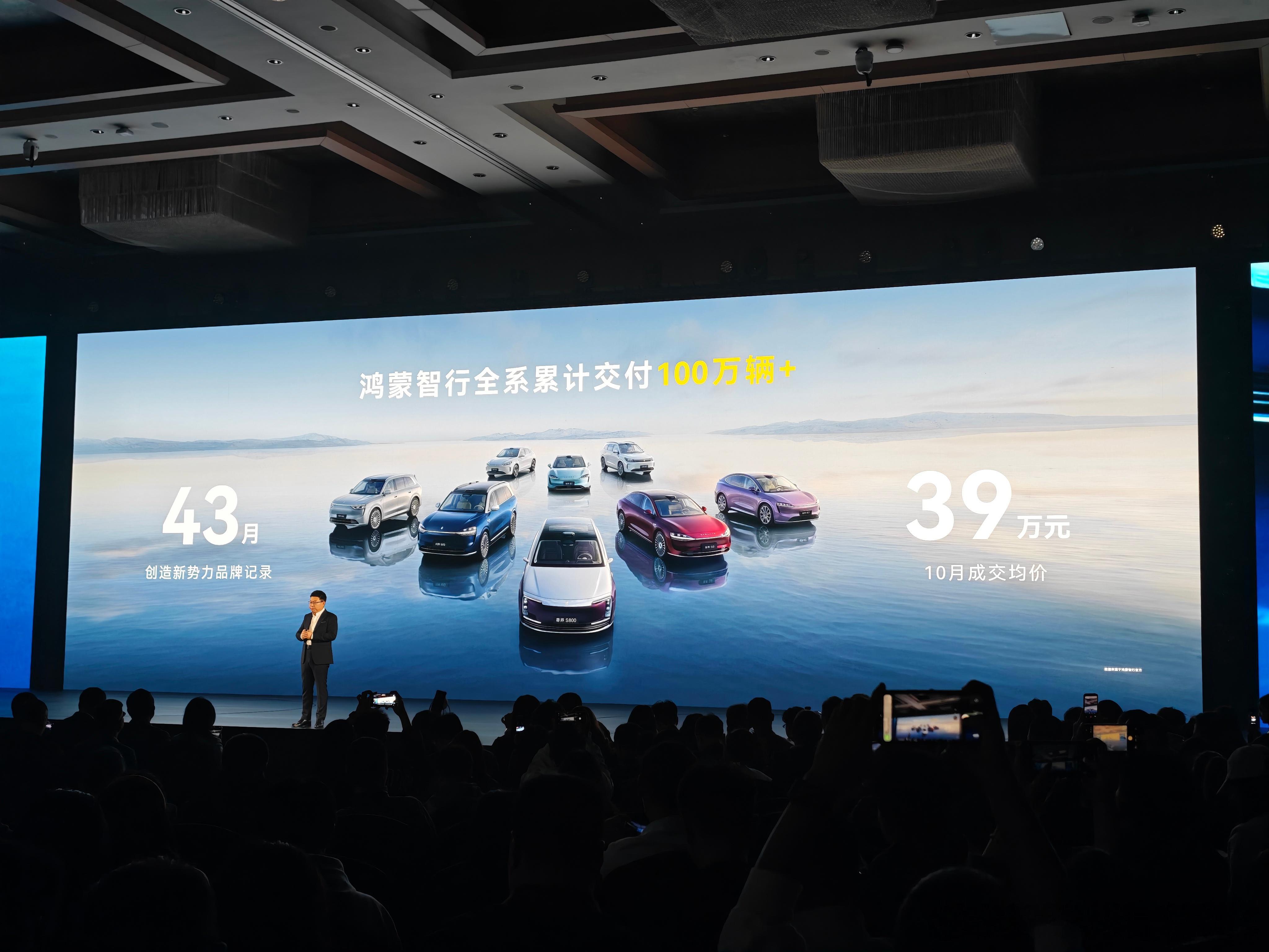 鸿蒙智行用了43个月交付100万量，离谱的是10月成交均价是39万  