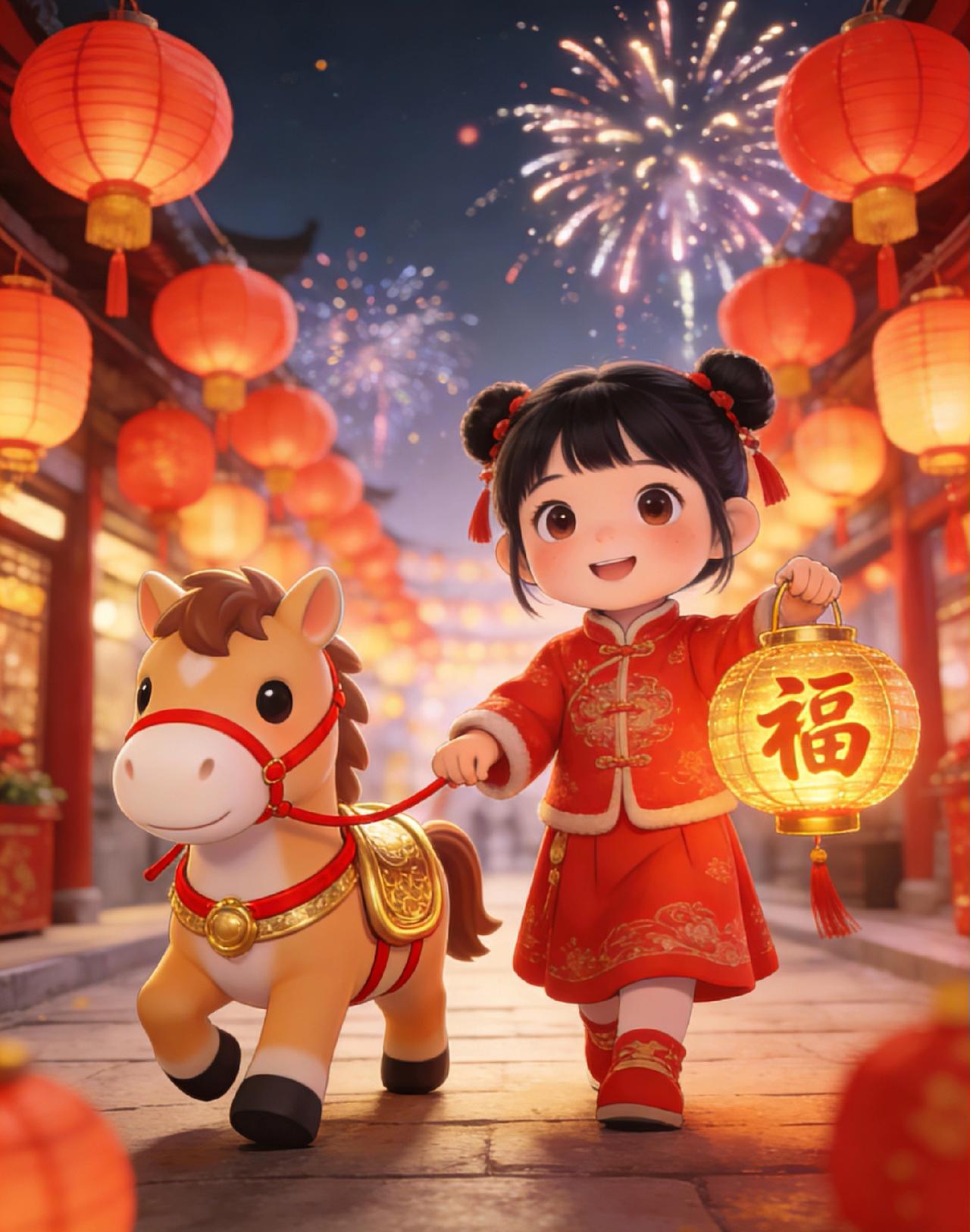 祝福大家新年快乐，万事如意！ 新年快乐 新年好