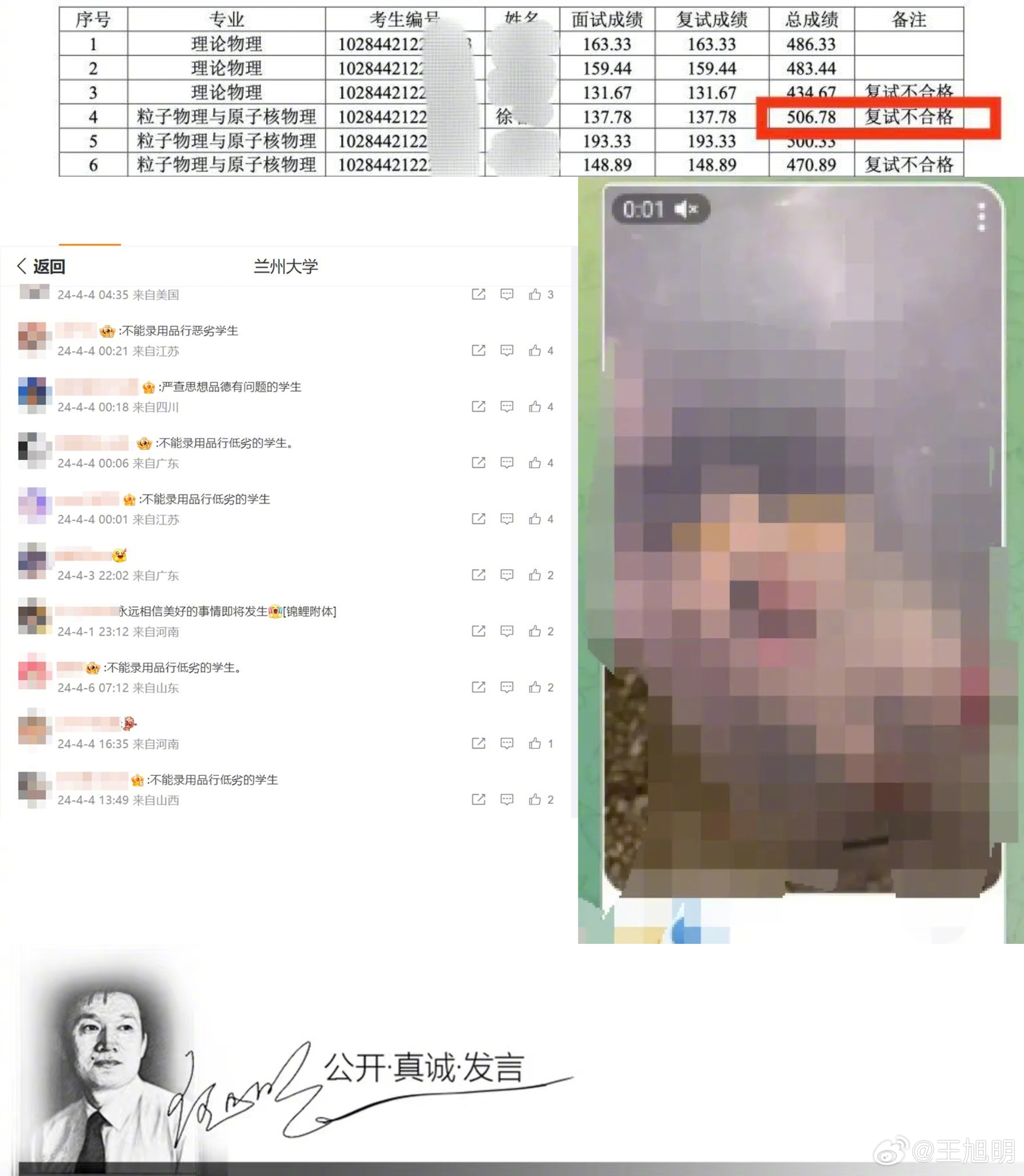 #多数网友支持南大刷掉虐猫考生##明说真教育#近日网传一报考南京大学物理学院研究