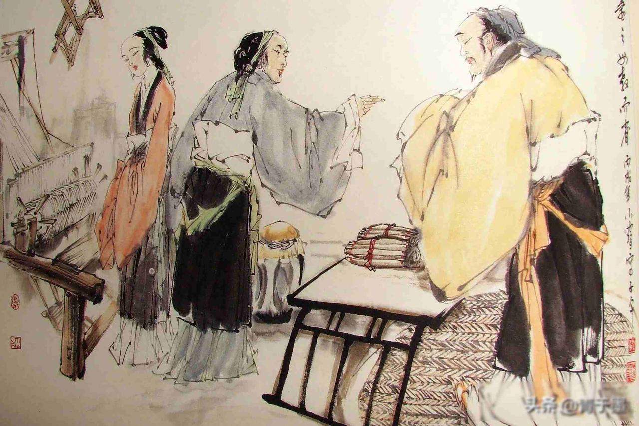 因为一个不雅观的坐姿，孟子的妻子差点儿被休。孟母问明原因，反而斥责了孟子。
孟子