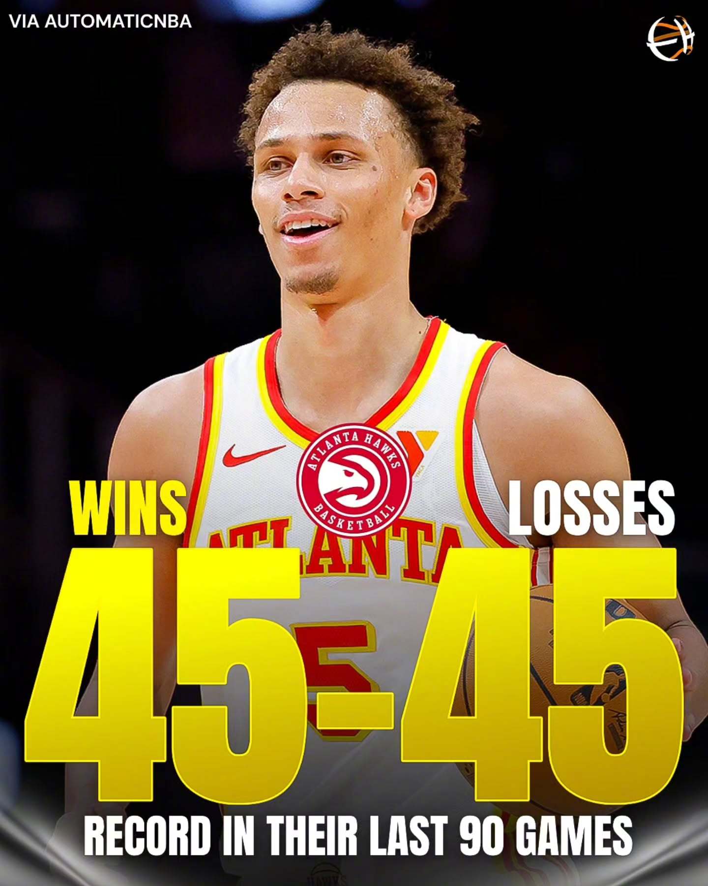 老鹰队历史上不少时期球队的总战绩都在50%上下徘徊。 