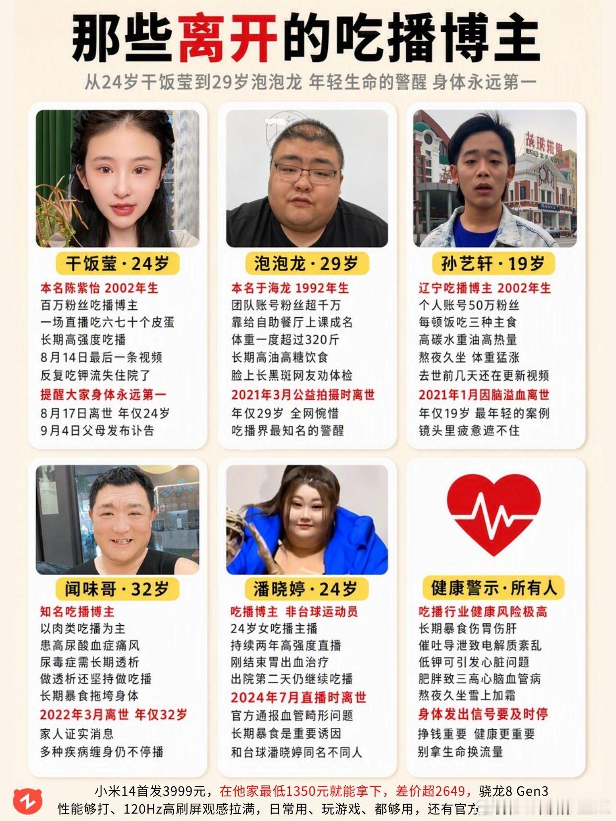 吃播的代价，用生命换流量真的值得吗？泡泡龙 干饭莹 吃播博主 健康 暴饮暴食 ​