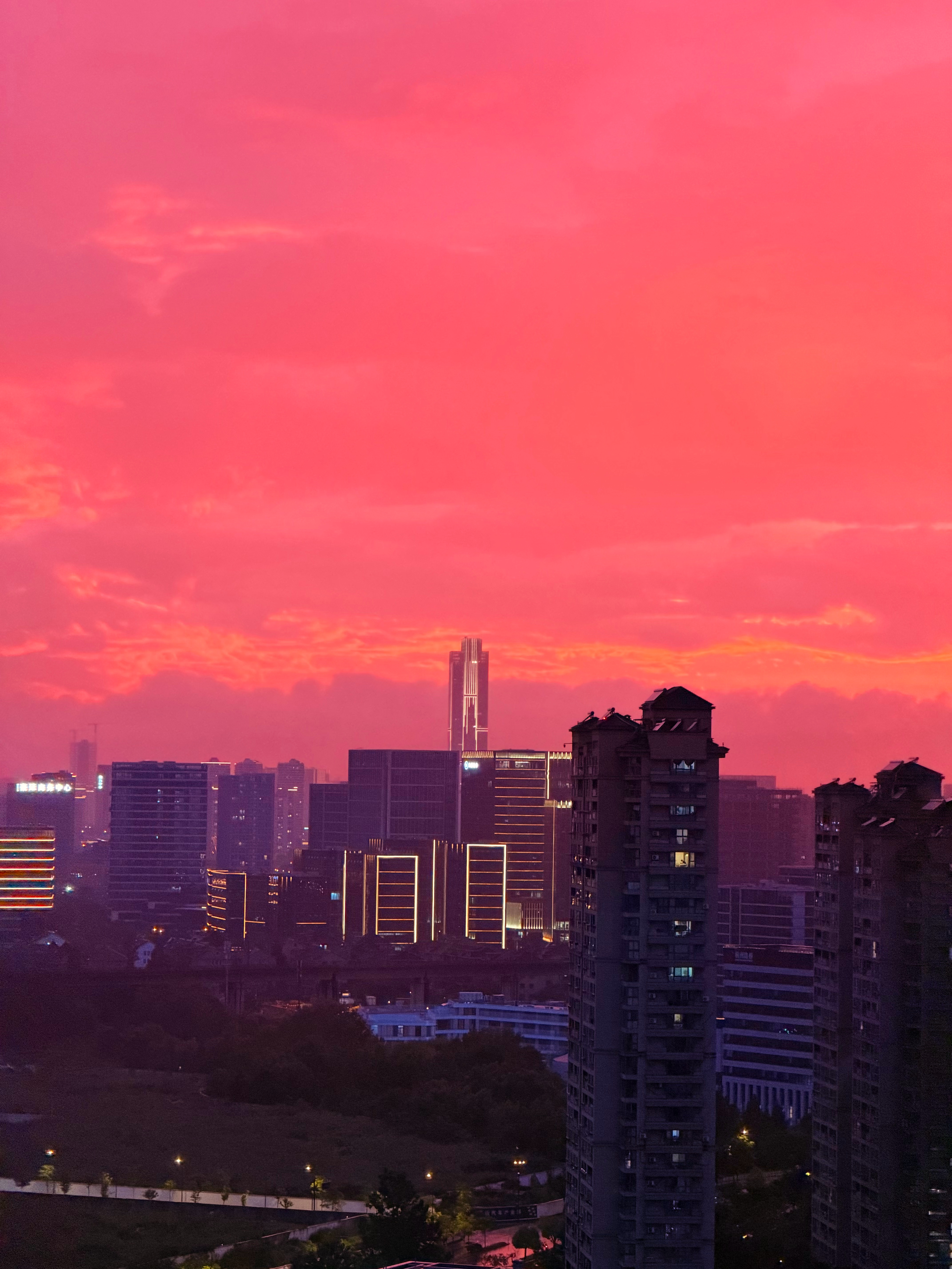 杭州晚霞 杭州