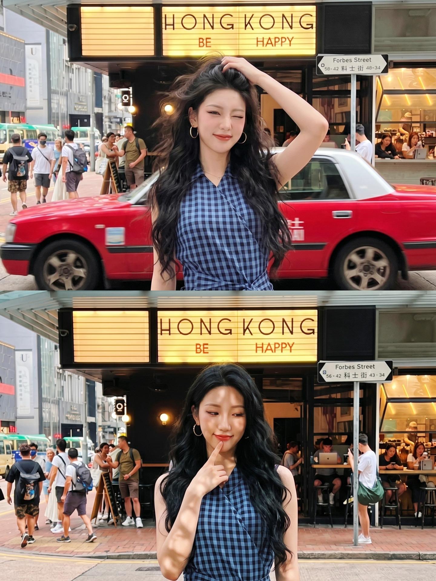 香港约拍📸随手撩头发，被拍成电影海报。