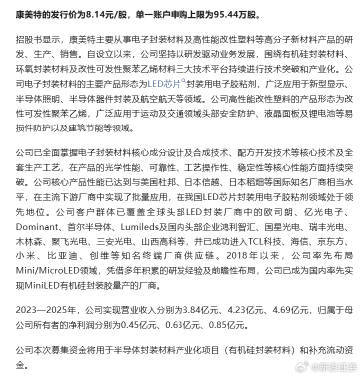 【半导体设备零部件龙头今日申购 】根据发行安排，本周（6月29日—7月3日），A