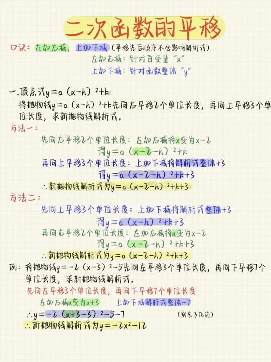 二次函数的神秘变身：平移和对称背后，系数究竟藏着啥奇妙关联！