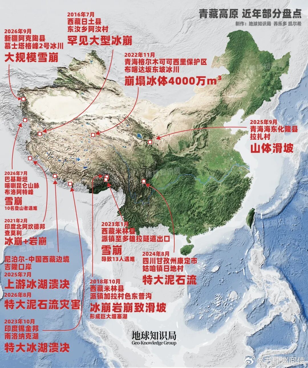 青藏高原上的灾害似乎越来越频繁了，事实上就是如此——————图片出处：地球知识局