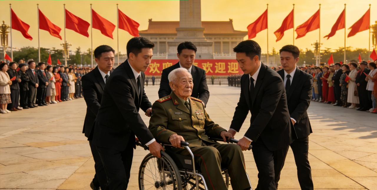 看到老将军在庄严仪式上被推上舞台，接受万众敬仰，心里满是感动与敬意。他们是时代的