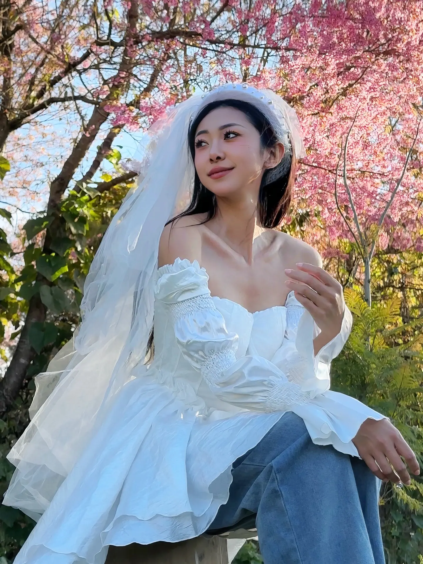 樱花树下站谁都美
