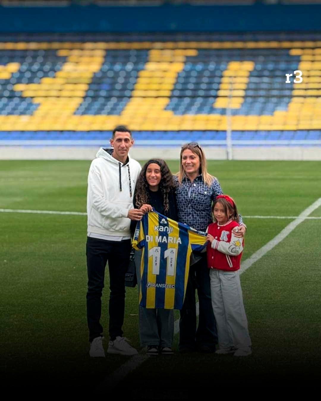 💛💙 18 年后，37 岁的安赫尔·迪马利亚重返他儿时效力的罗萨里奥中央队，