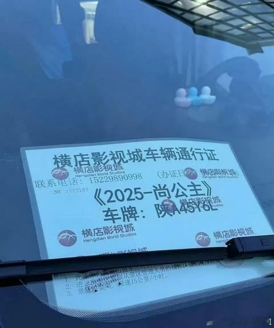 《尚公主》横店车辆通行证来了 ​​​