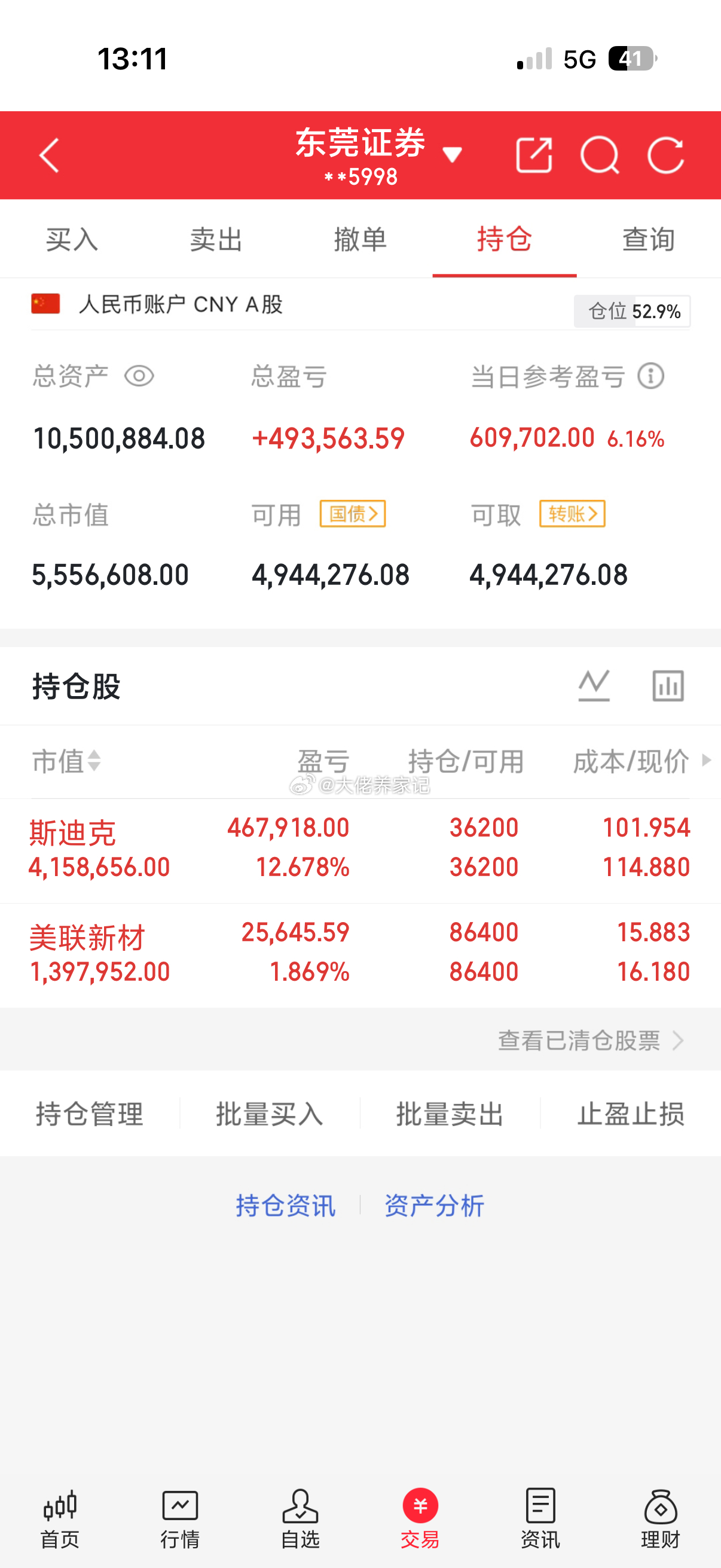 各位战友！大佬实盘账户成功冲上1000w！我降把票清出来！提现重新开始。你们说我