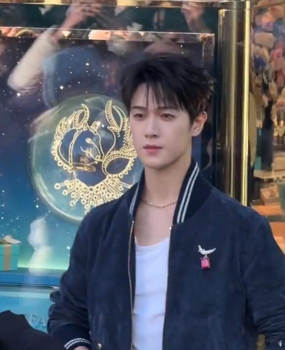 李昀锐蒂芙尼三里屯活动直拍，此男平等的帅到每一个人！ 