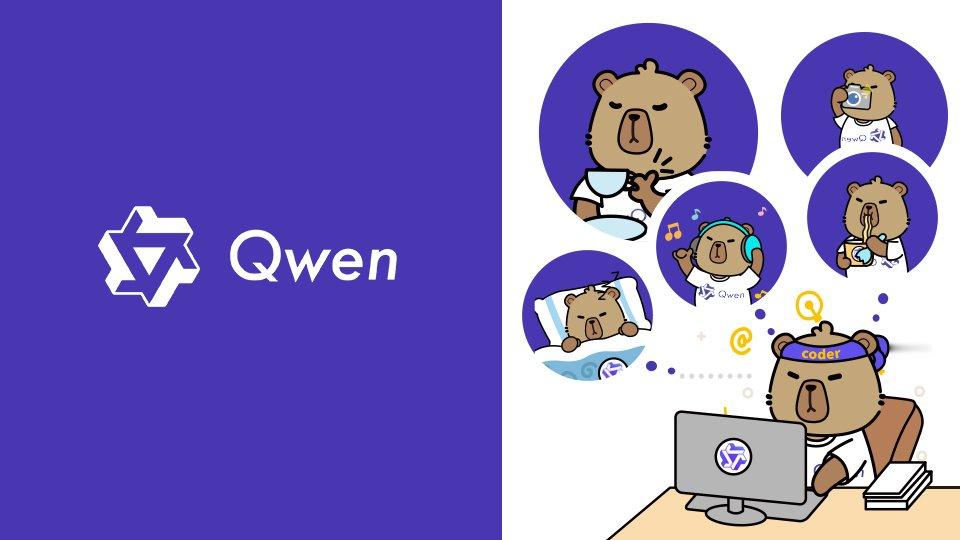 qwen搞了个卡皮巴拉做自己吉祥物呀 ​​​